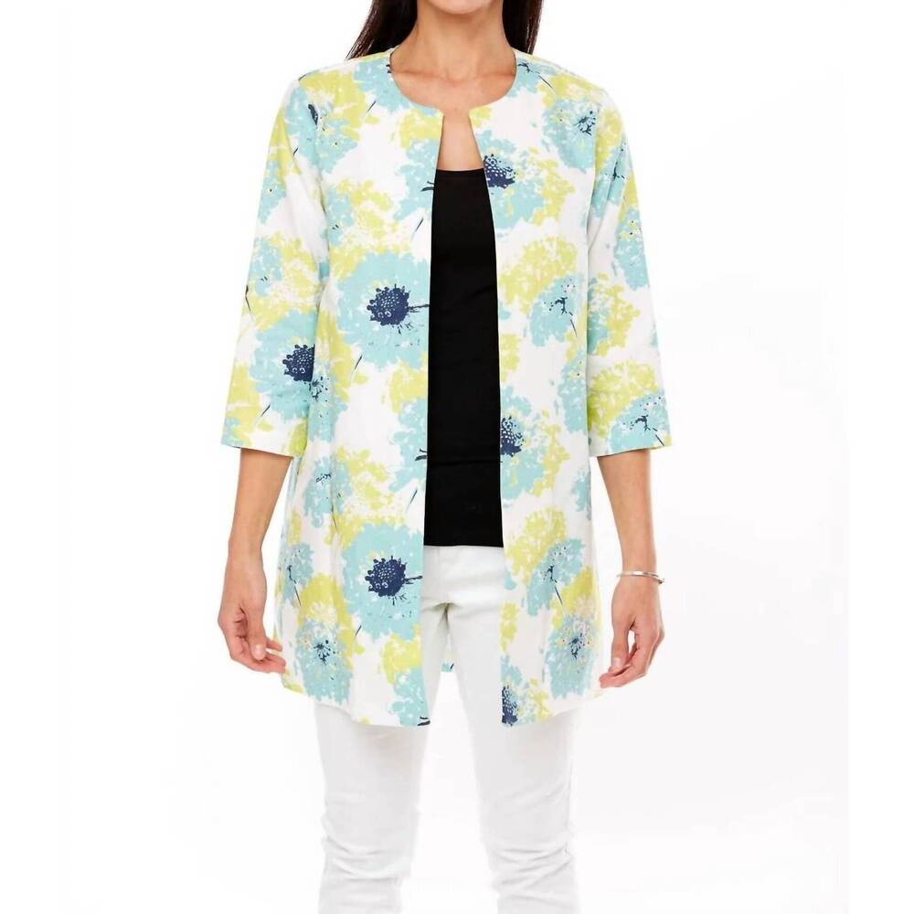 NEW TRIMDIN artisan midlength coblestone jacket in lime